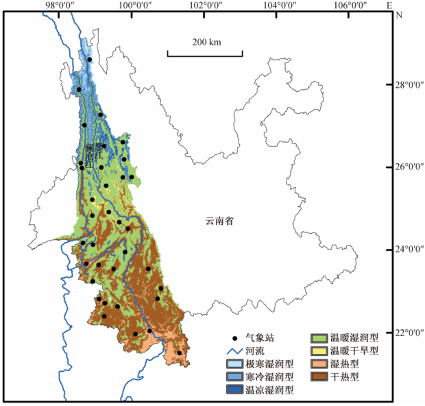 近50年雲南省怒江,瀾滄江流域氣象乾旱研究